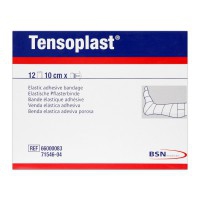 Tensoplast 10 cm x 4.5 meters: Adhesive elastic bandage (Box 12 units)
